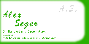 alex seger business card